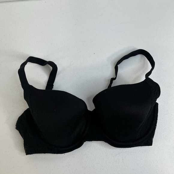 Secret Treasures 34D Full Coverage T-Shirt Bra Black Multiway Straps Underwire - Picture 2 of 15